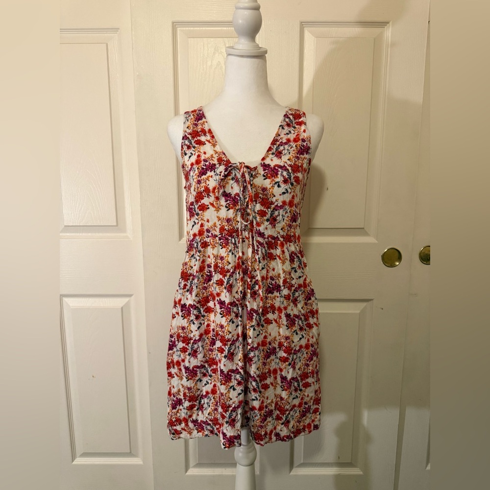 Idyllwind Floral Midi Dress - Red and Purple